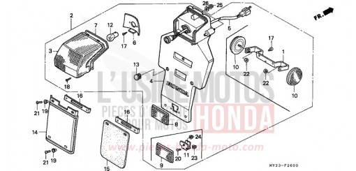 FEU ARRIERE NX650R de 1994